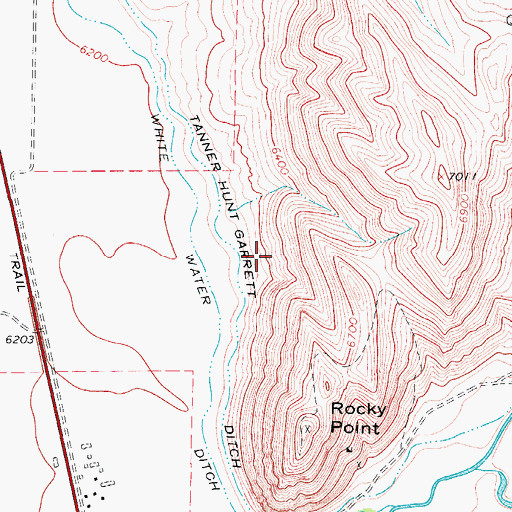 Topographic Map of Tanner Hunt Garrett, WY