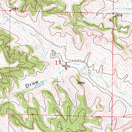 Topographic Map of Tanney Draw, WY