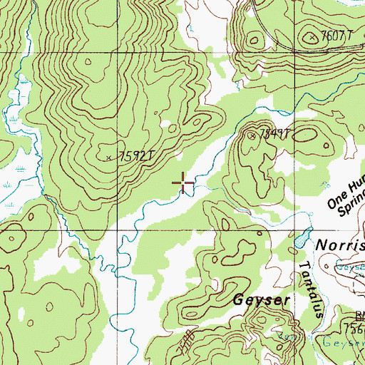 Topographic Map of Tantalus Creek, WY