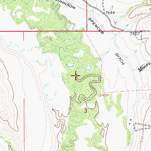 Topographic Map of Taylor Creek, WY
