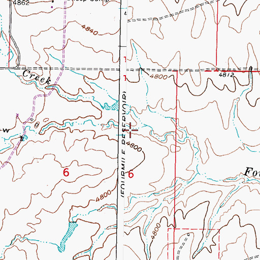Topographic Map of Taylor Draw, WY