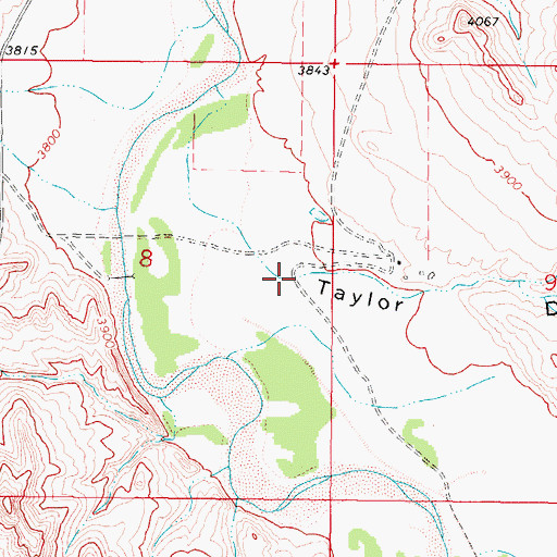 Topographic Map of Taylor Draw, WY