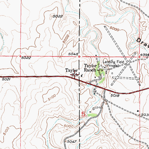 Topographic Map of Taylor School, WY