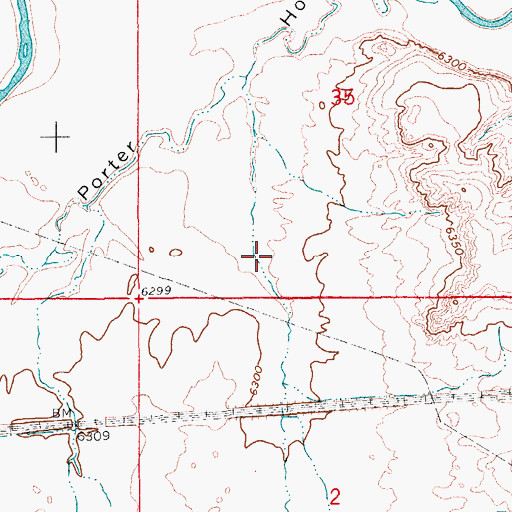Topographic Map of Telephone Draw, WY