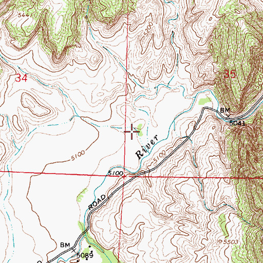 Topographic Map of Telephone Draw, WY