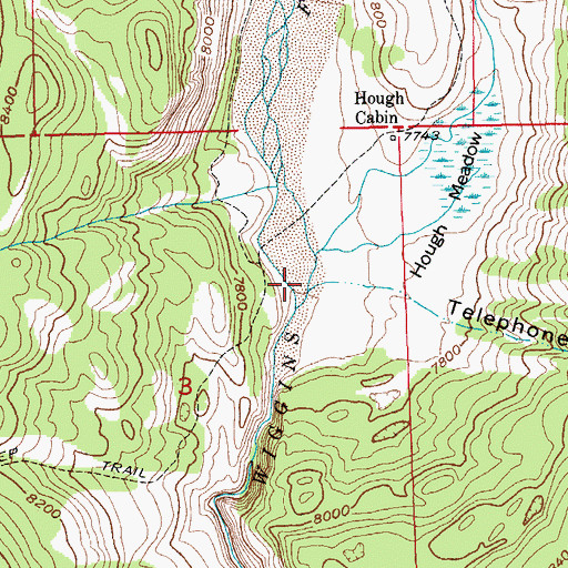 Topographic Map of Telephone Draw, WY