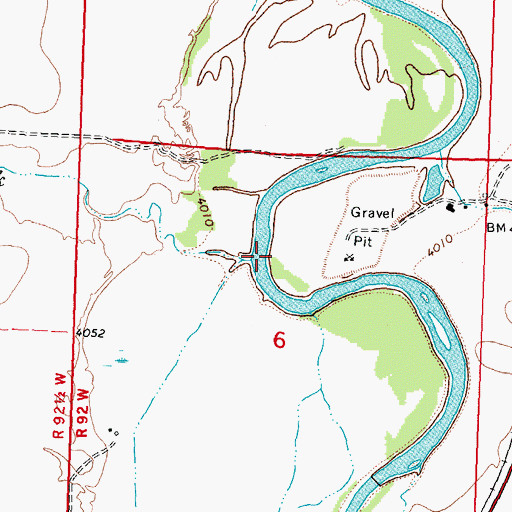 Topographic Map of Tenmile Creek, WY