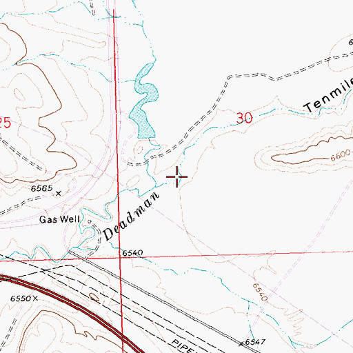Topographic Map of Tenmile Draw, WY