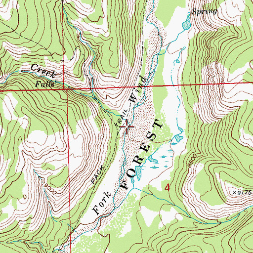 Topographic Map of Tepee Creek, WY