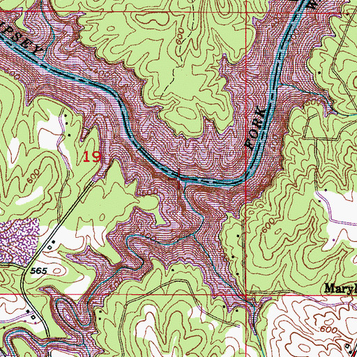 Topographic Map of Duncan Creek, AL