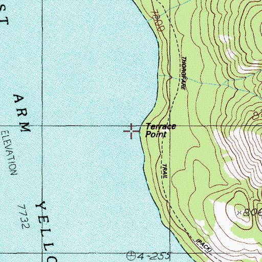 Topographic Map of Terrace Point, WY