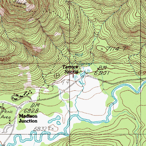 Topographic Map of Terrace Spring, WY