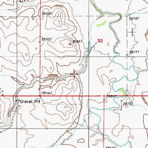 Topographic Map of Terry Draw, WY