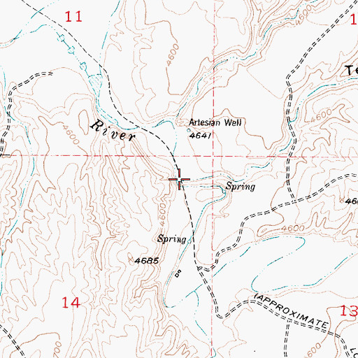 Topographic Map of Tex Draw, WY