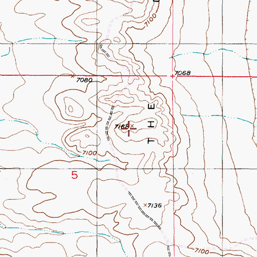 Topographic Map of The Divide, WY