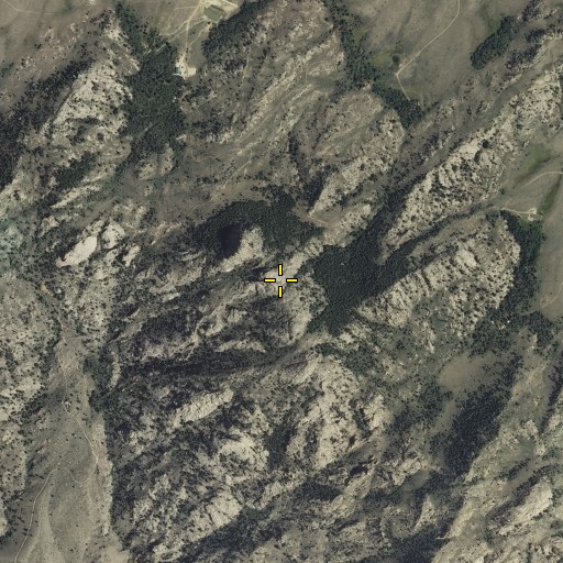 Aerial/Satellite Image of The Chimneys, WY