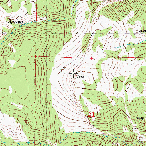 Topographic Map of The Horn, WY