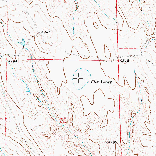 Topographic Map of The Lake, WY