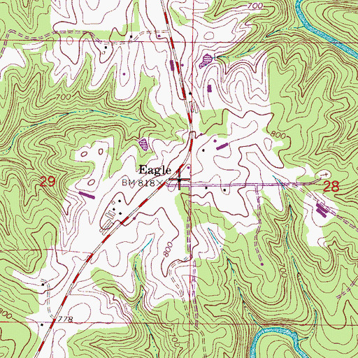 Topographic Map of Eagle, AL