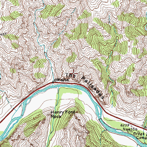 Topographic Map of The Palisades, WY