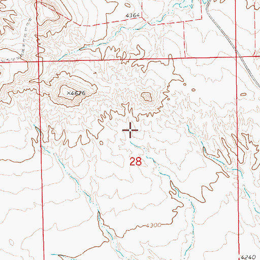 Topographic Map of The Point, WY