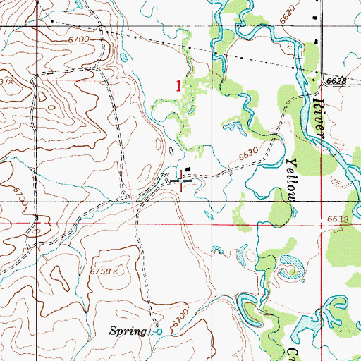 Topographic Map of Thomas Canyon, WY