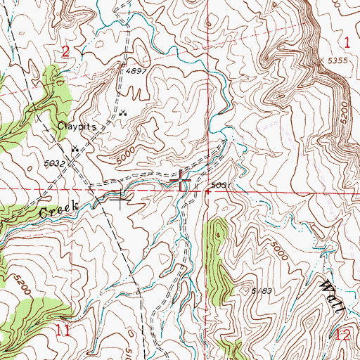 Topographic Map of Thomas Creek, WY
