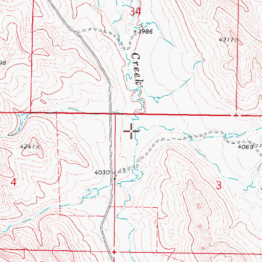 Topographic Map of Thompson Fork, WY