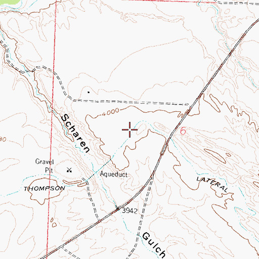 Topographic Map of Thompson Lateral, WY