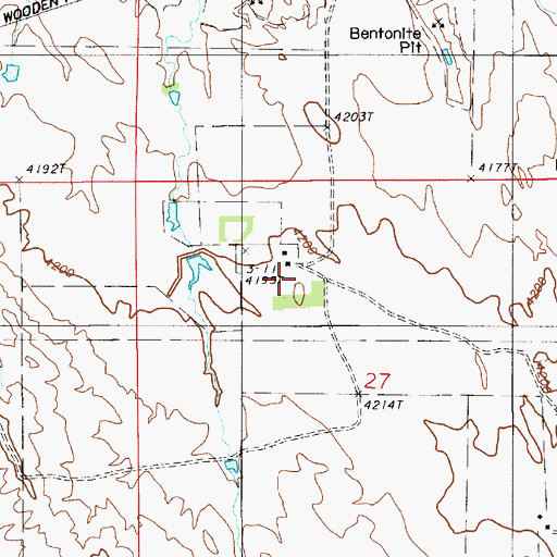 Topographic Map of Thompson Ranch, WY
