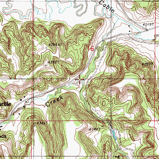 Topographic Map of Thorn Creek, WY