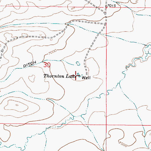 Topographic Map of Thornton Lake, WY
