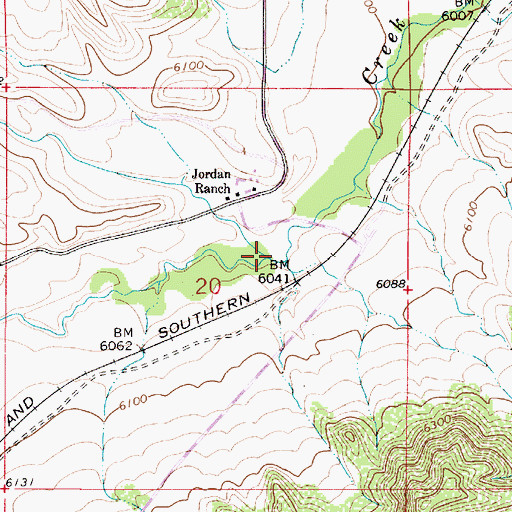 Topographic Map of Threemile Creek, WY