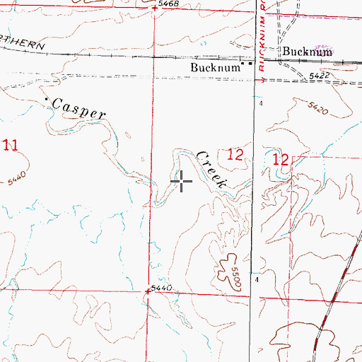 Topographic Map of Tie Bridge Gulch, WY