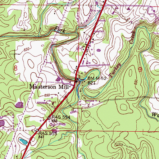 Topographic Map of Eddy Creek, AL
