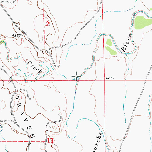 Topographic Map of Timber Creek, WY