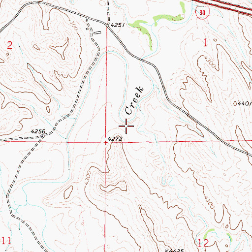 Topographic Map of Timber Draw, WY