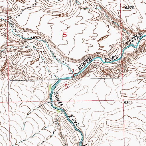Topographic Map of Timmoco Creek, WY