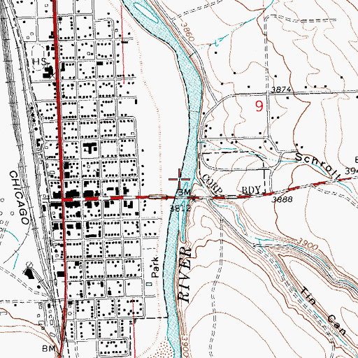 Topographic Map of Tin Can Alley, WY