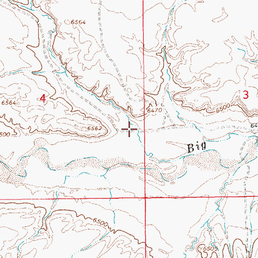 Topographic Map of Tin Can Draw, WY