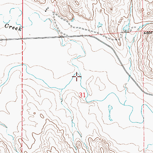 Topographic Map of Tisdale Creek, WY