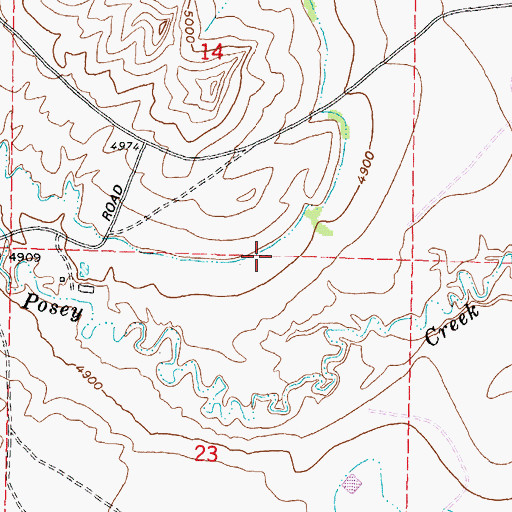 Topographic Map of Tisdale Ditch, WY