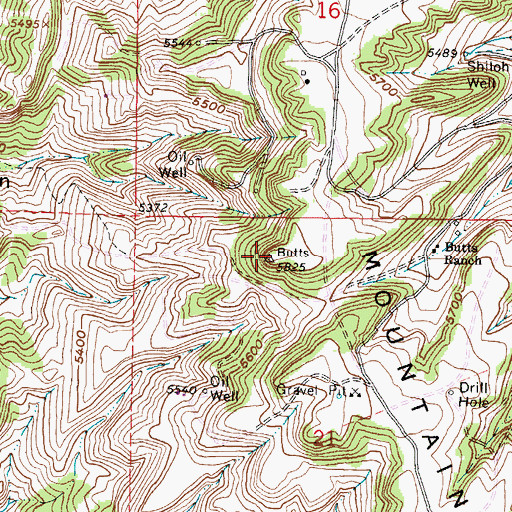 Topographic Map of Tisdale Mountain, WY