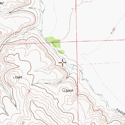 Topographic Map of Todd Ditch, WY