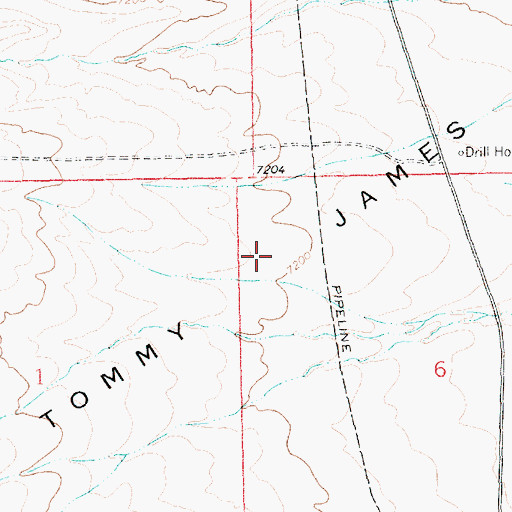 Topographic Map of Tommy James Basin, WY