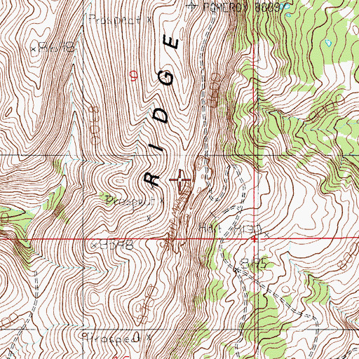 Topographic Map of Top of the World Mine, WY