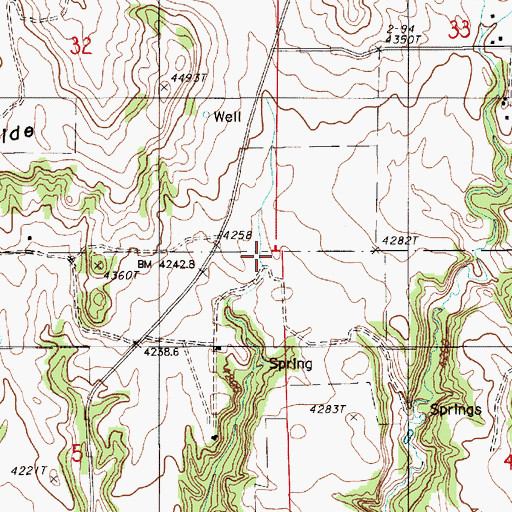 Topographic Map of Tower Divide School, WY