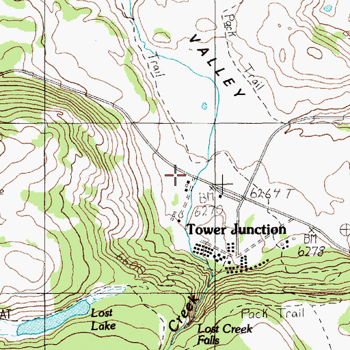 Topographic Map of Tower Ranger Station, WY