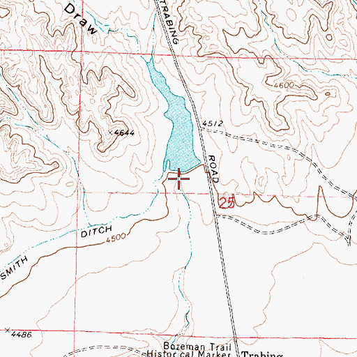 Topographic Map of Trabing Draw, WY