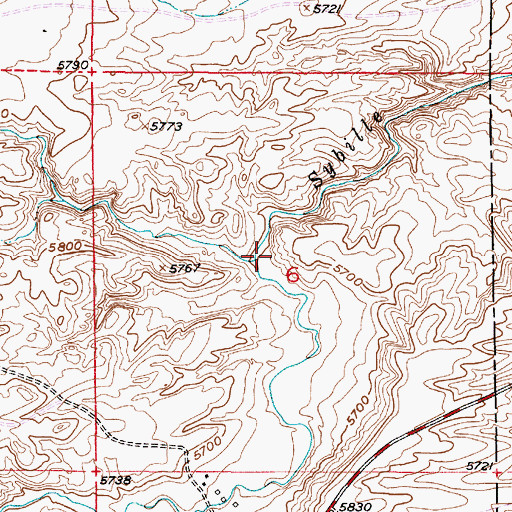 Topographic Map of Trail Creek, WY